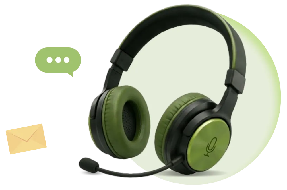 Contact support headset